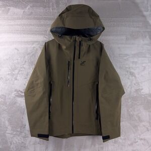 RevolutionRace Cyclone Shell Jacket Mens Size Small Green Waterproof Hypershell